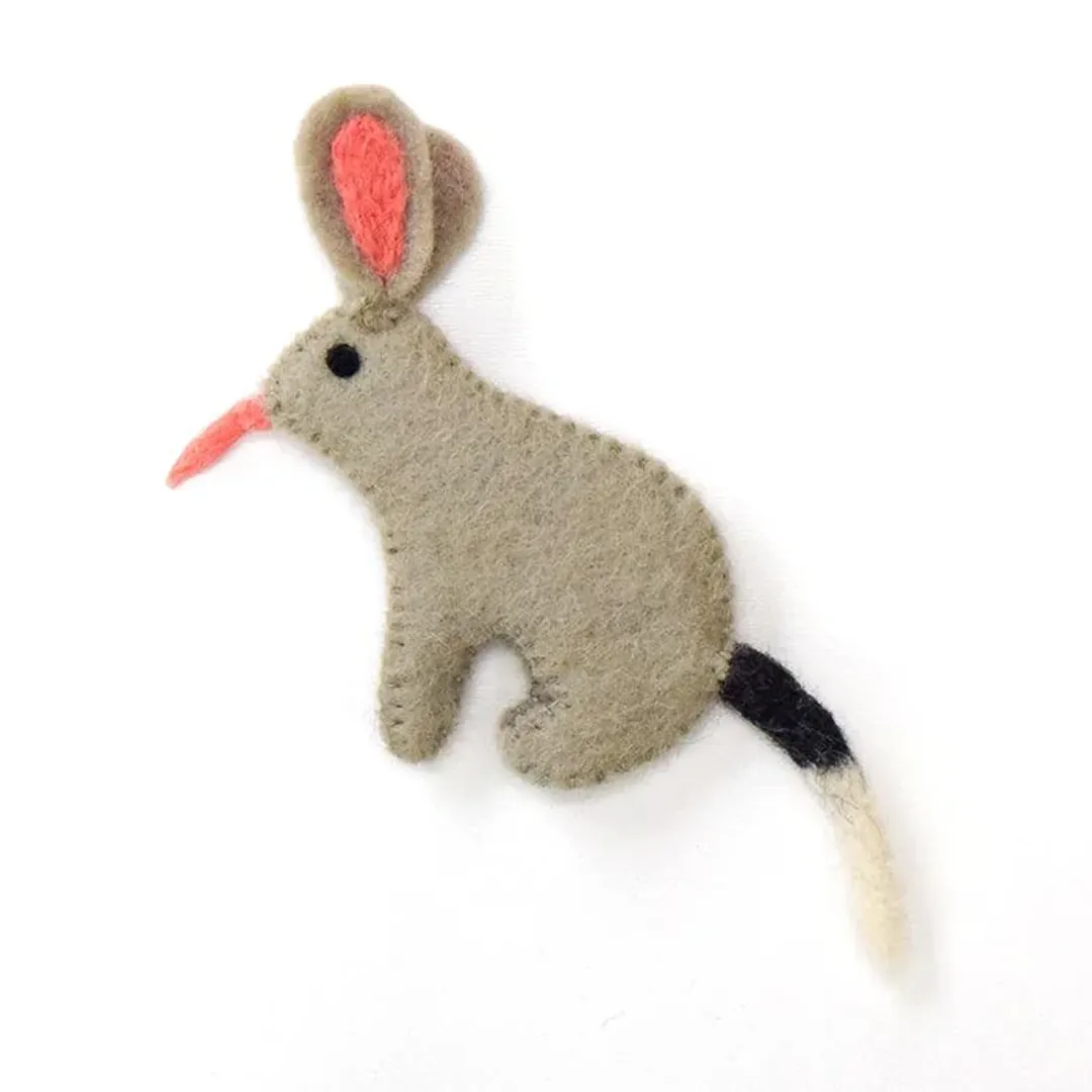 Felt Bilby Finger Puppet