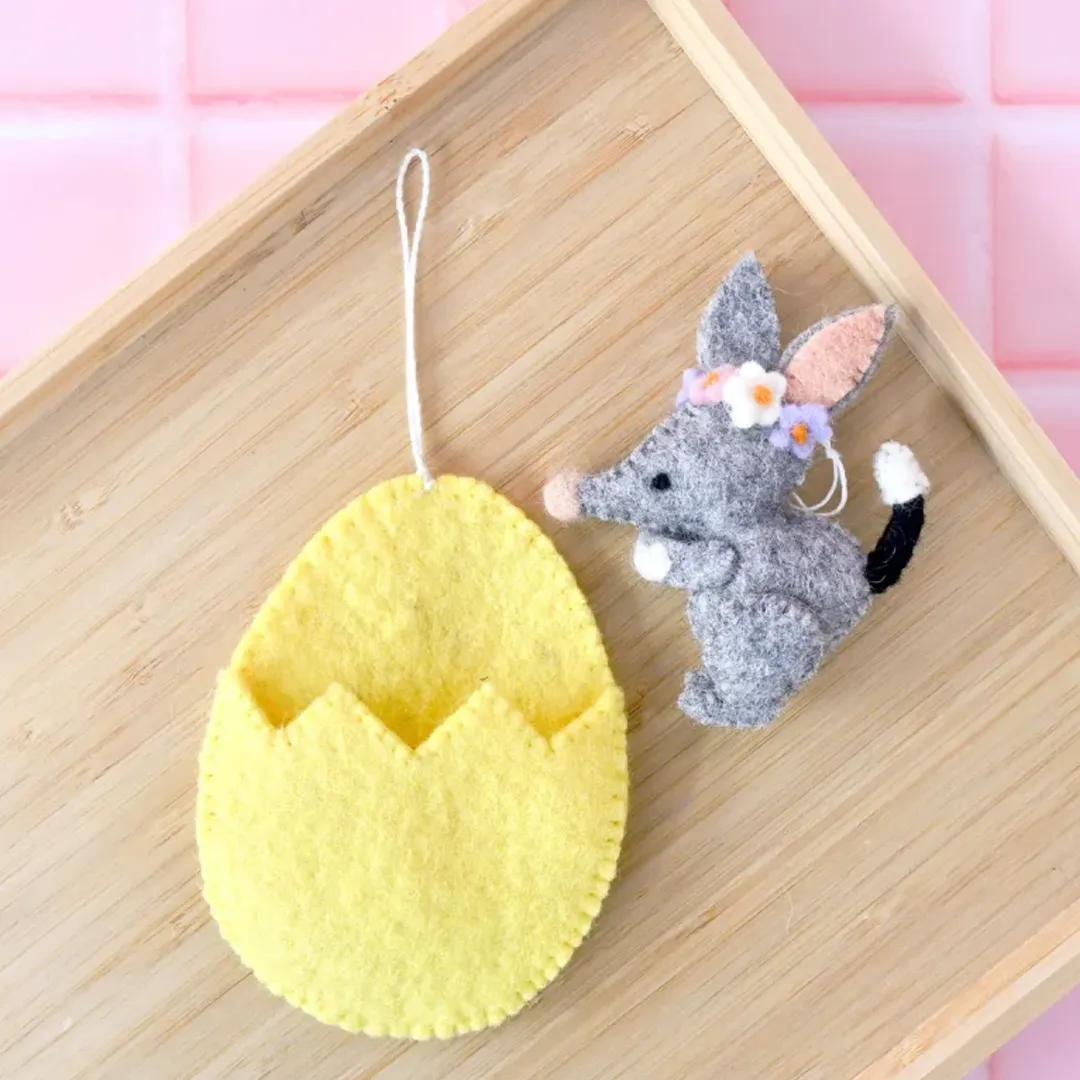 Felt Easter Bilby in Egg Pouch - Image 2