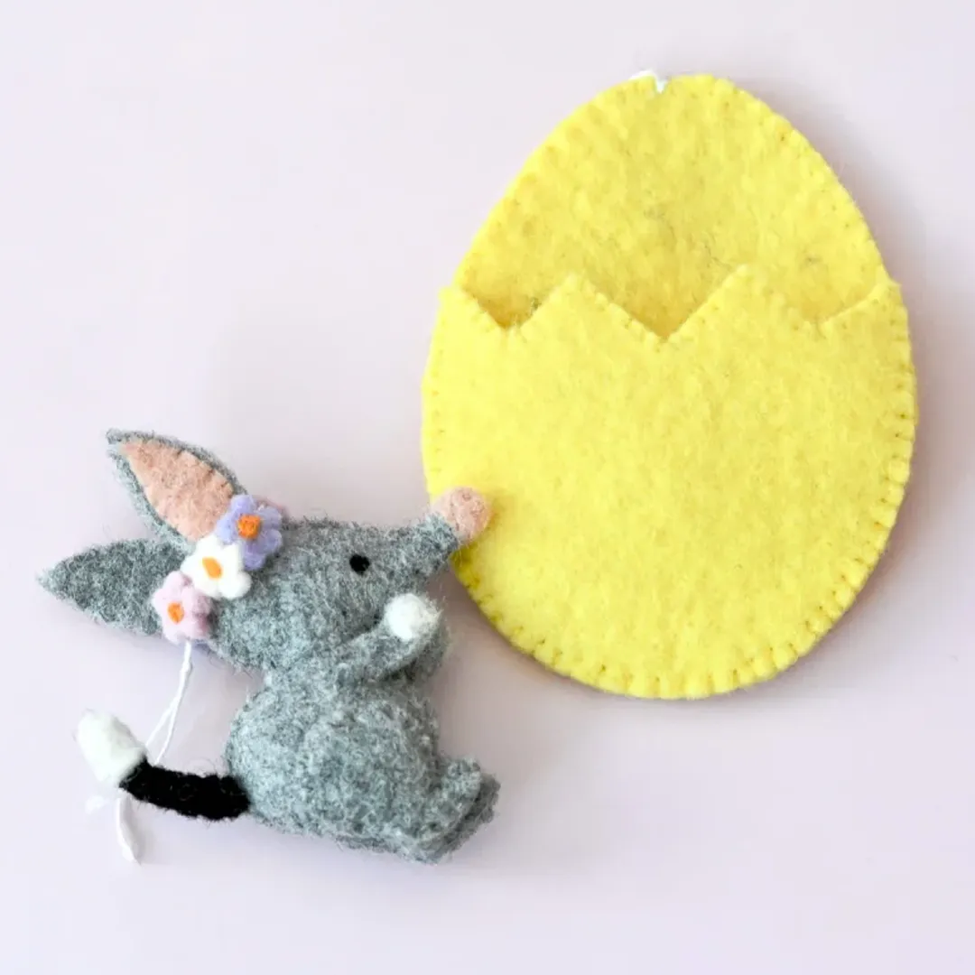 Felt Easter Bilby in Egg Pouch - Image 4