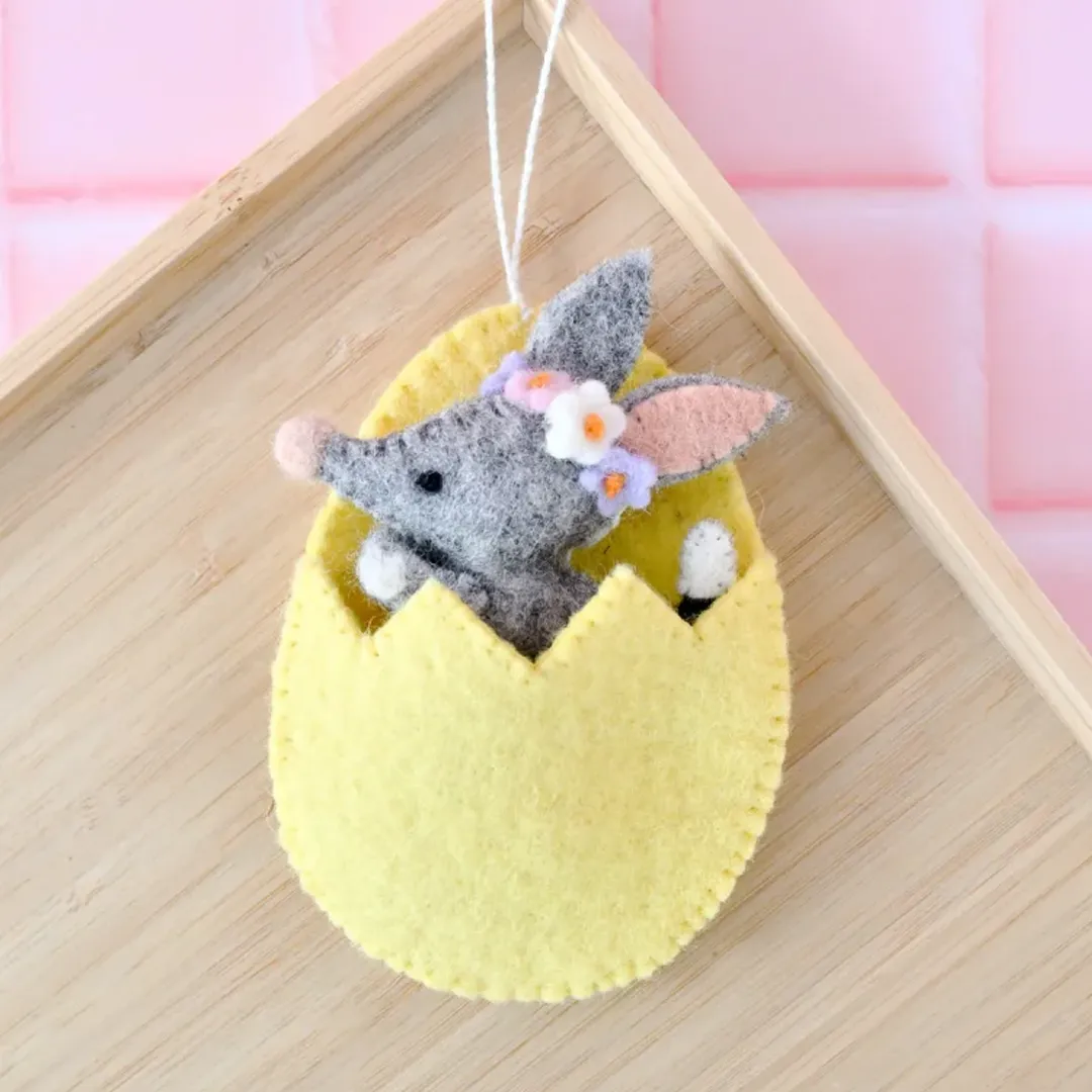 Felt Easter Bilby in Egg Pouch - Image 3