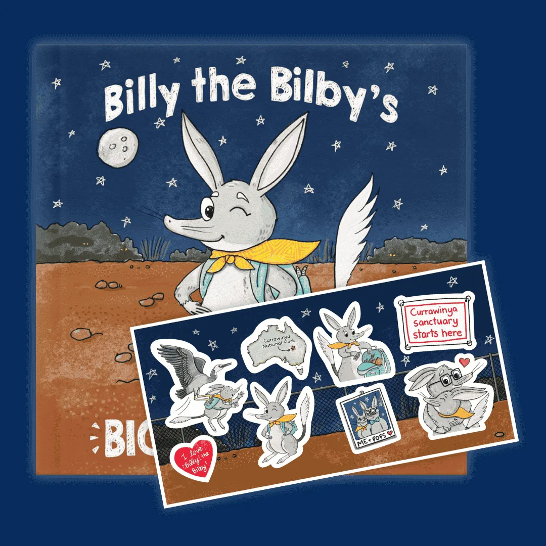 Billy the Bilby Storybook + Sticker Gift Bundle